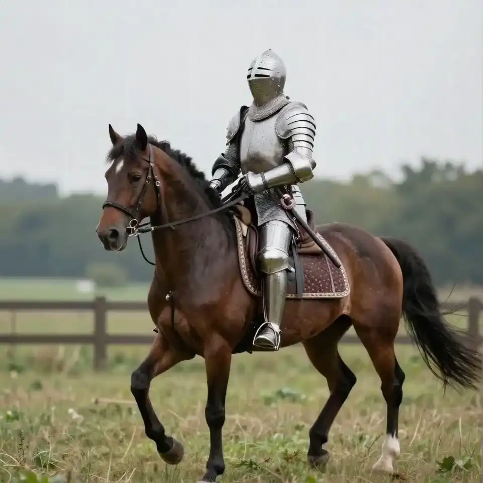 Vidu Q3 Creative Gallery: Equestrian Rider, Horse Stop in Open Field